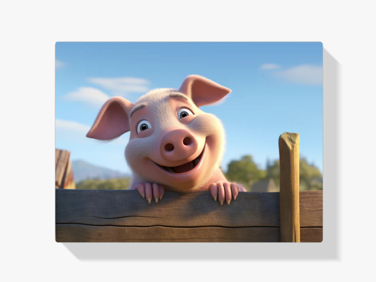 Glückliches Schwein - Malen nach Zahlen
