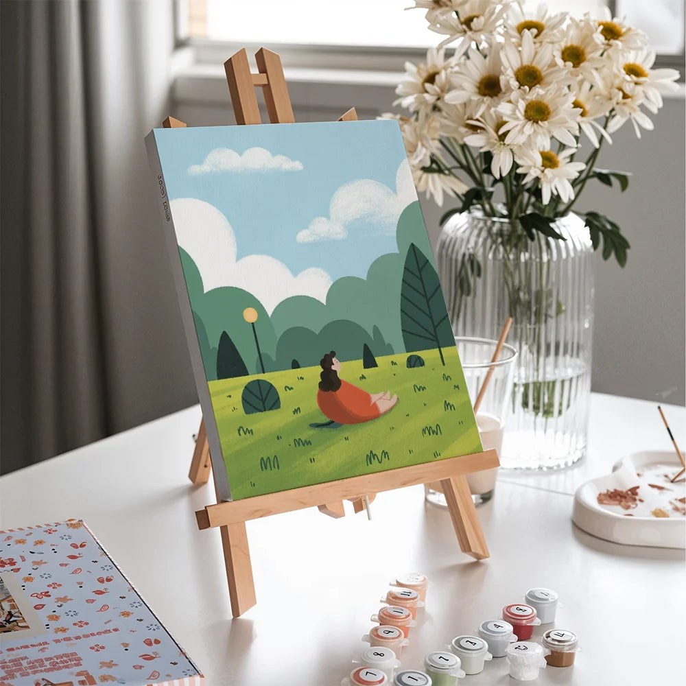 Dipingi con i numeri - 6 mini dipinti | Set di fiori di ciliegio