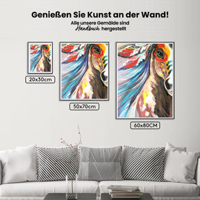 Indianer Pferd - Malen nach Zahlen