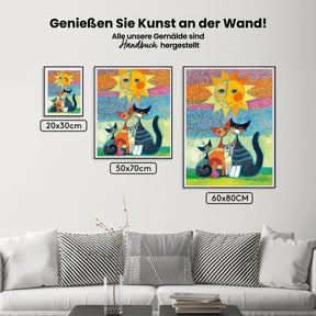Katzen - Malen nach Zahlen