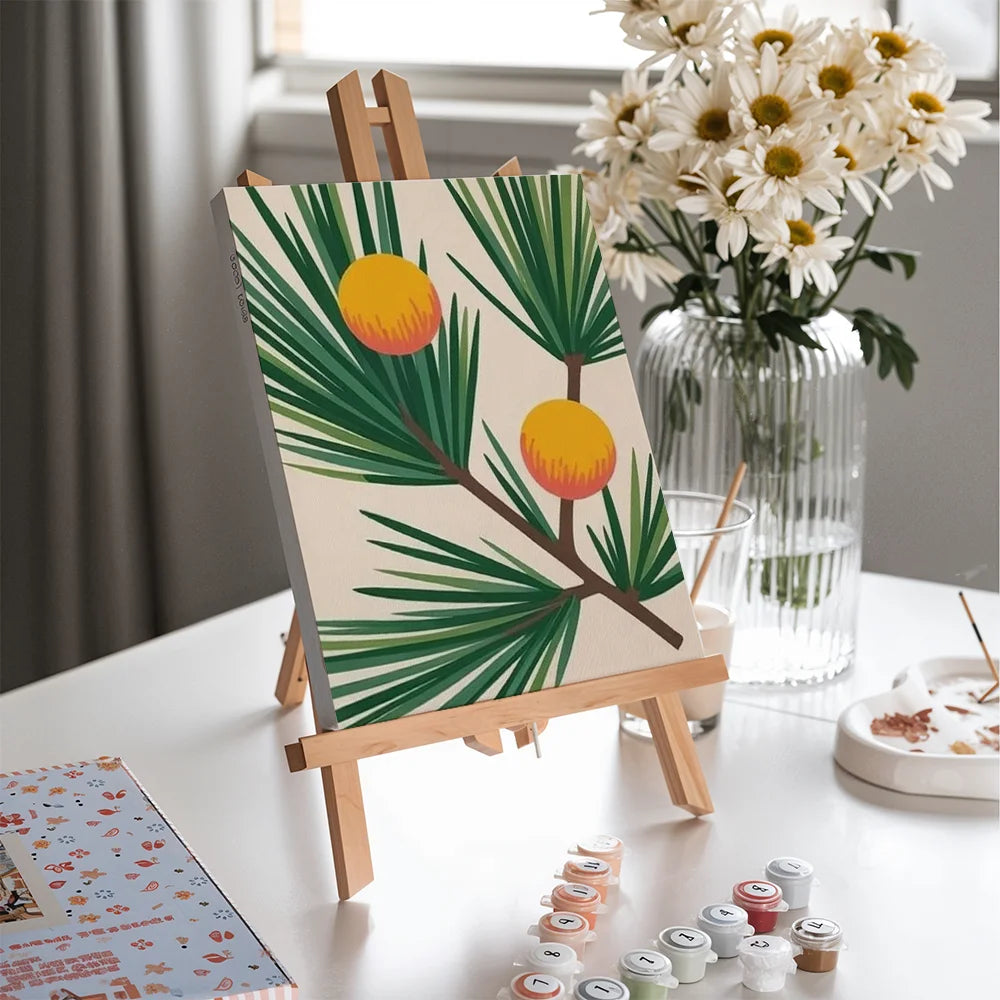 Dipingi con i numeri - 6 mini dipinti | Set di fiori di ciliegio