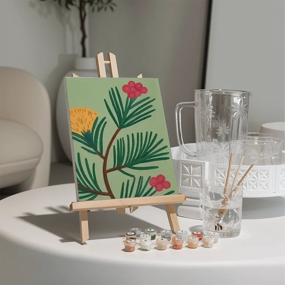 Dipingi con i numeri - 6 mini dipinti | Set di fiori di ciliegio