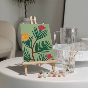 Dipingi con i numeri - 6 mini dipinti | Set di fiori di ciliegio