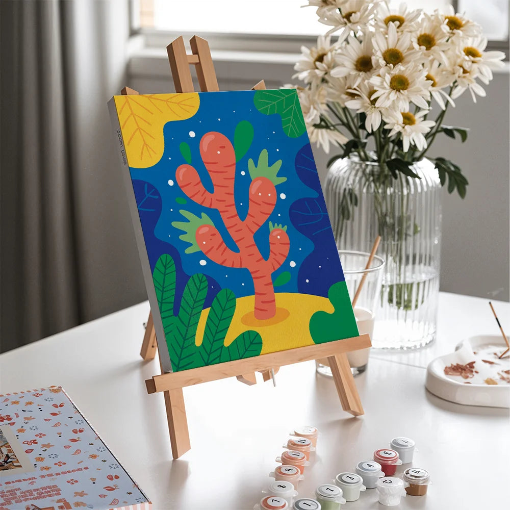 Dipingi con i numeri - 6 mini dipinti | Set di fiori di ciliegio