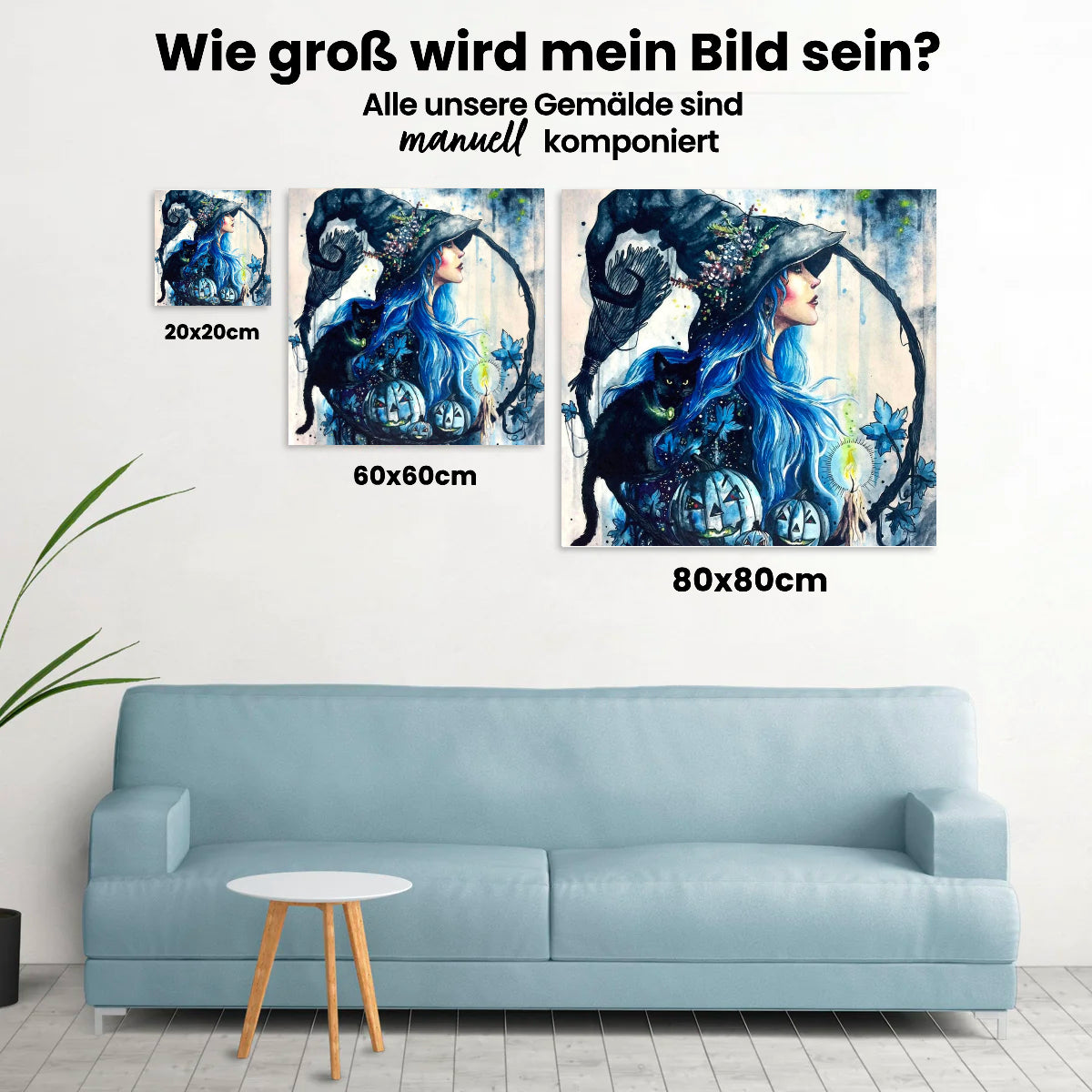 Kunstvolle Hexe - Malen nach Zahlen