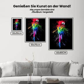 Kunstvoller Papagei - Malen nach Zahlen