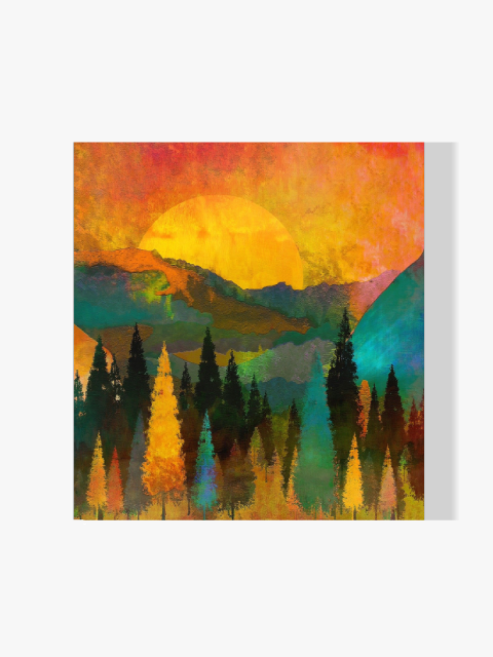 Landschaft Herbstliche Farben - Malen nach Zahlen