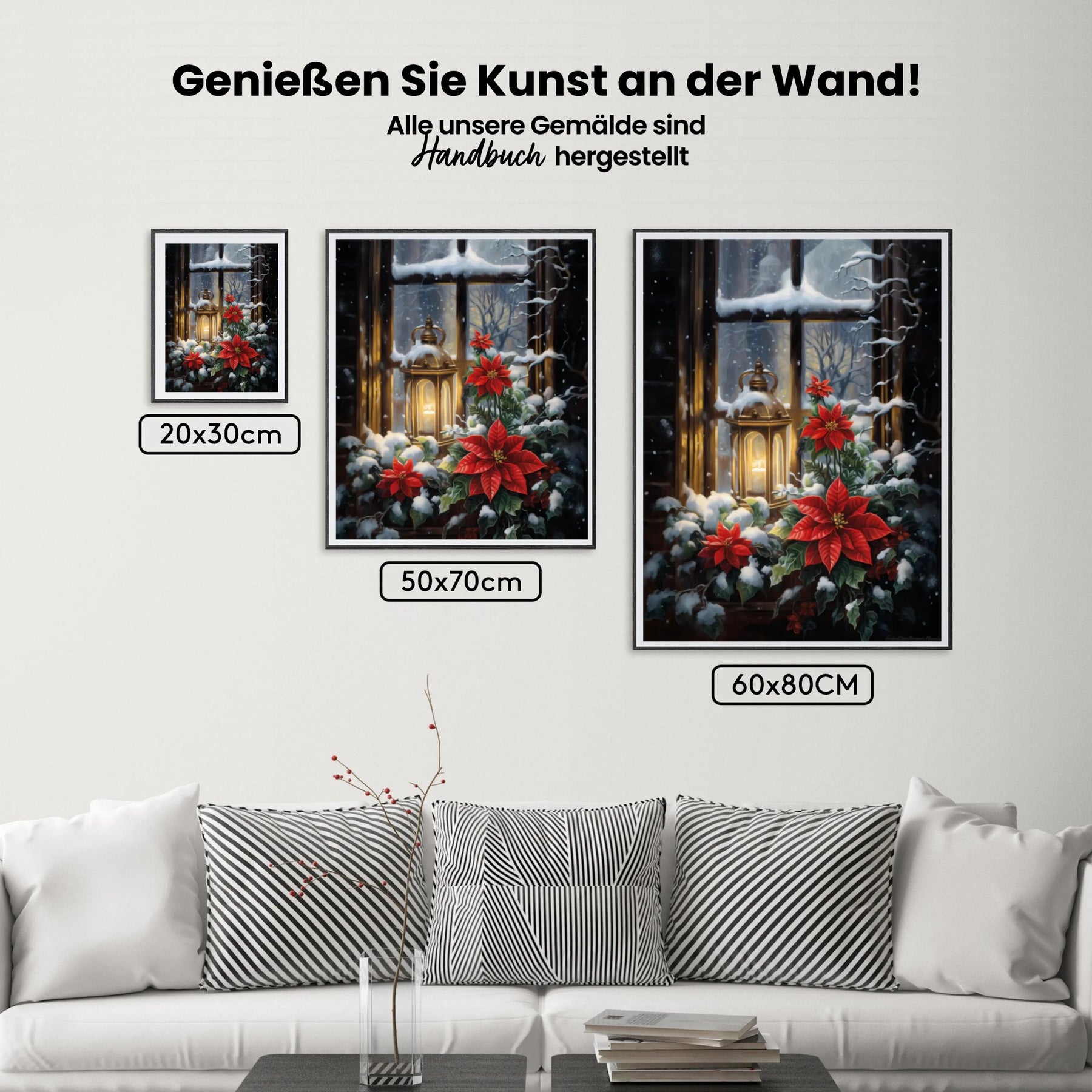 Laterne im Fenster - Malen nach Zahlen