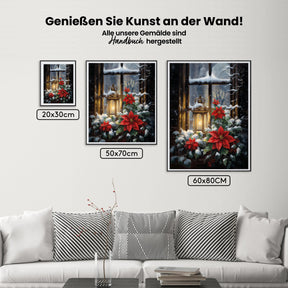 Laterne im Fenster - Malen nach Zahlen