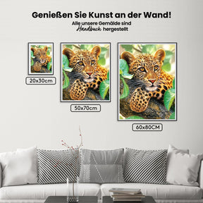 Leopardenjunge - Malen nach Zahlen