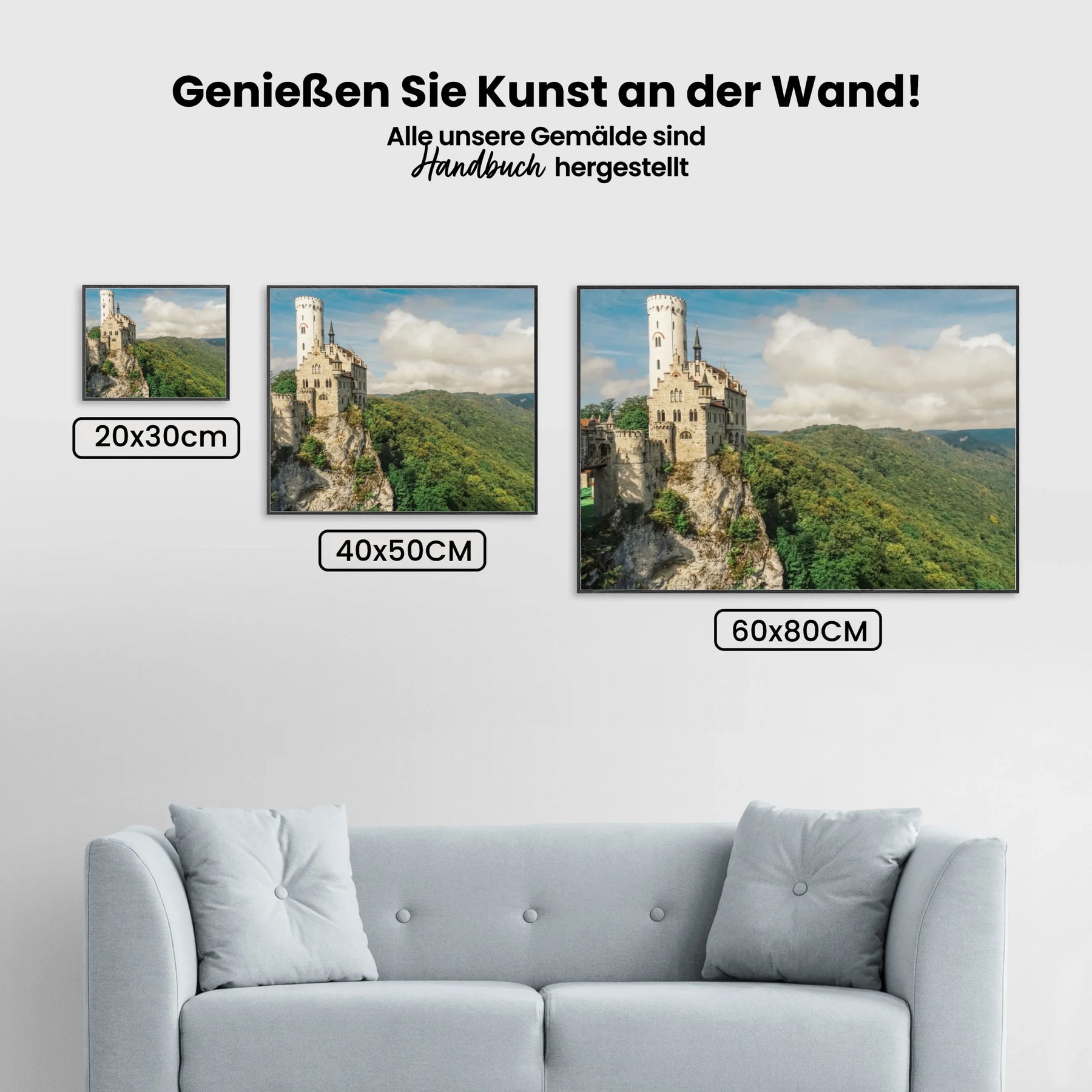 Lichtenstein Schloss - Malen nach Zahlen