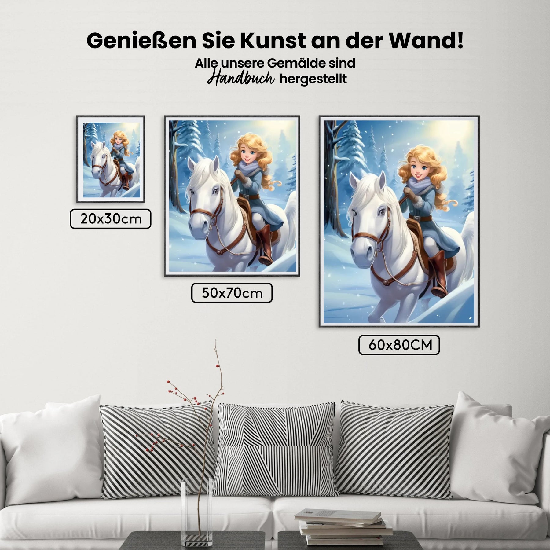 Mädchen und Pferd - Malen nach Zahlen