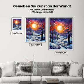 Magisches Winterwunderland - Malen nach Zahlen