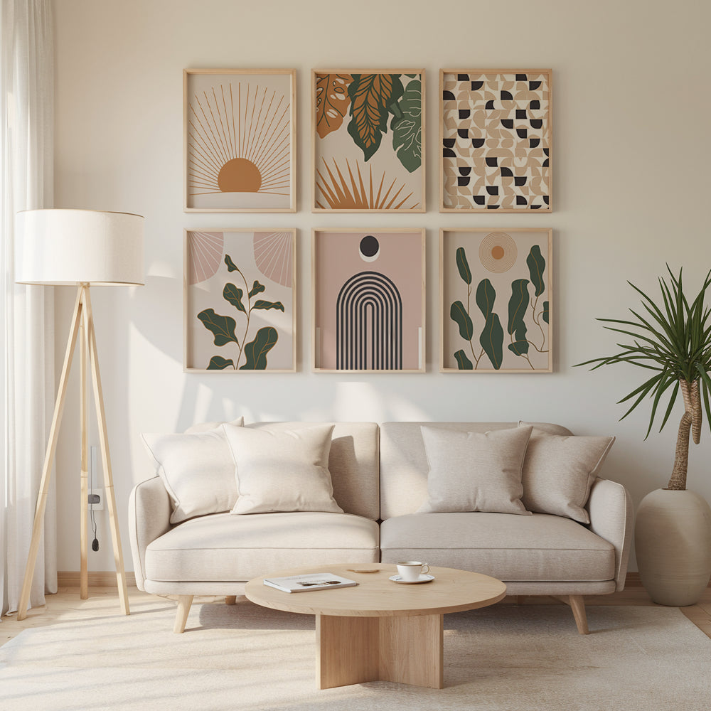 Malen nach Zahlen &#8211; 6 Mini-Gemälde Boho Ausgabe-Set-1-2