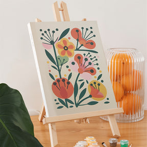 Dipingi con i numeri - 6 mini dipinti | Set di fiori bohémien