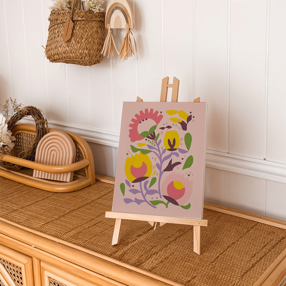 Dipingi con i numeri - 6 mini dipinti | Set di fiori bohémien