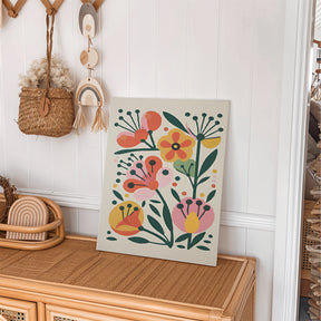 Dipingi con i numeri - 6 mini dipinti | Set di fiori bohémien