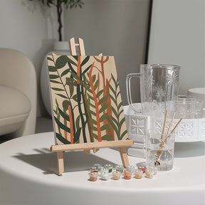Dipingi con i numeri - 6 mini dipinti | Set moderno nei toni della terra