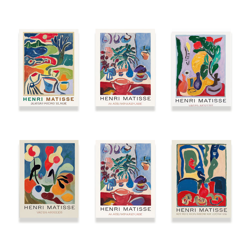 Malen nach Zahlen &#8211; 6 Mini-Gemälde Matisse Meisterwerke Edition-Set-1
