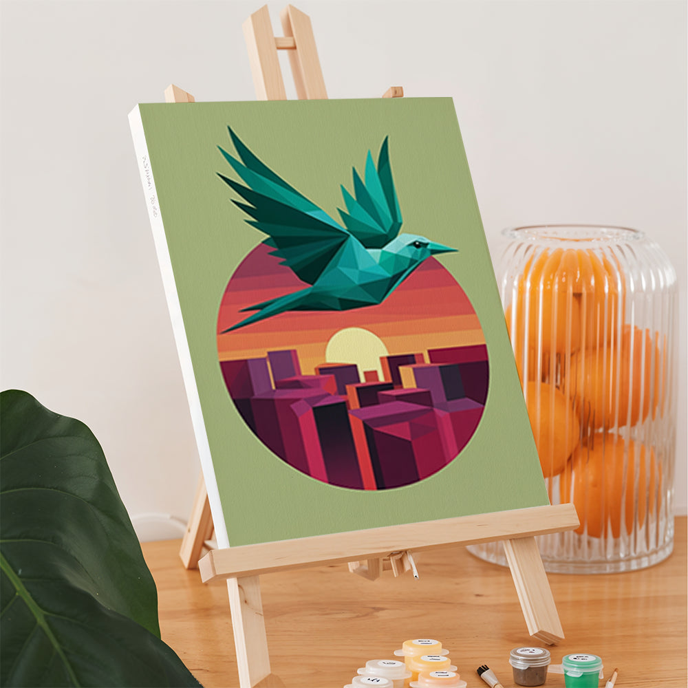 Malen nach Zahlen &#8211; 6 Mini-Gemälde Polygon Poster Kunstset-Set (2)