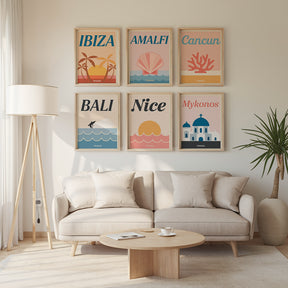 

dipingere con i numeri - 6 mini dipinti | set poster viaggio