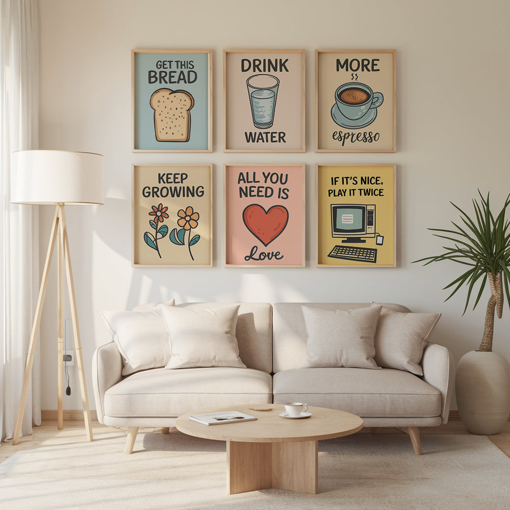 Malen nach Zahlen &#8211; 6 Mini-Gemälde Tägliche Vibes Edition-Set-2