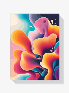 Dipingi con i numeri - Schizzi di colore astratti con forme fluide