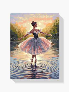 Dipingi con i numeri - Ballerina che balla sull'acqua con schizzi V2
