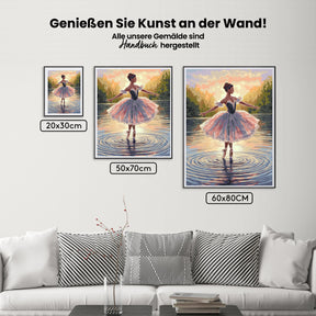 Dipingi con i numeri - Ballerina che balla sull'acqua con schizzi V2