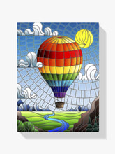 Dipingere con i numeri mongolfiera quadro da colorare