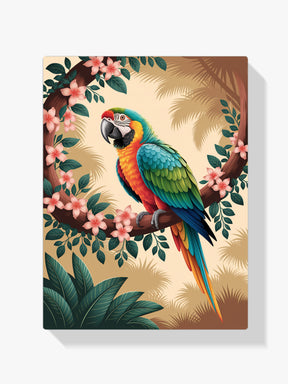 

Dipingere con i numeri - Pappagallo colorato su ramo tropicale V1