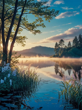 Malen nach Zahlen - Flüstern des Morgensees