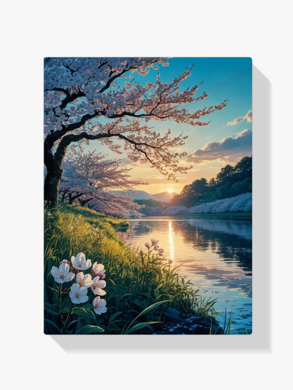 Malen nach Zahlen &#8211; Kirschblüten in der Abenddämmerung (2)