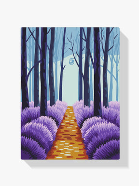 Dipingi con i numeri - Foresta di lavanda con lucciole V2