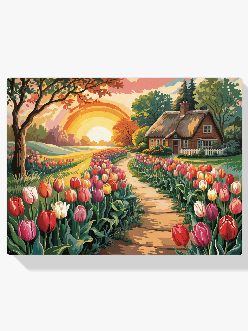 Malen nach Zahlen &#8211; Sonnenuntergang über der Tulip Lane
