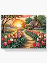 Malen nach Zahlen &#8211; Sonnenuntergang über der Tulip Lane