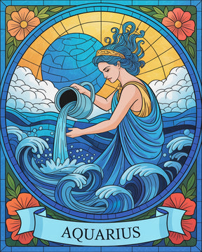 Dipingi con i numeri - Segno zodiacale - Acquario