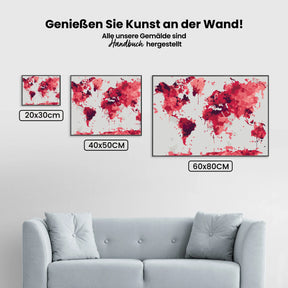 Malen nach Zahlen – Aquarell-Karte
