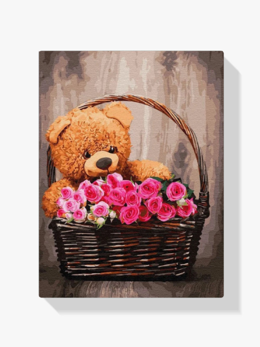 Malen nach Zahlen – Bär mit Blumen