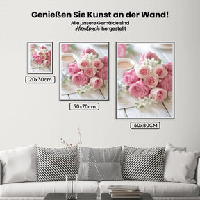 

dipingere con i numeri - fiori sul tavolo