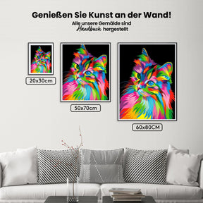 Malen nach Zahlen – Buntes Kätzchen