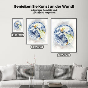 Malen nach Zahlen – Erde Aquarelle