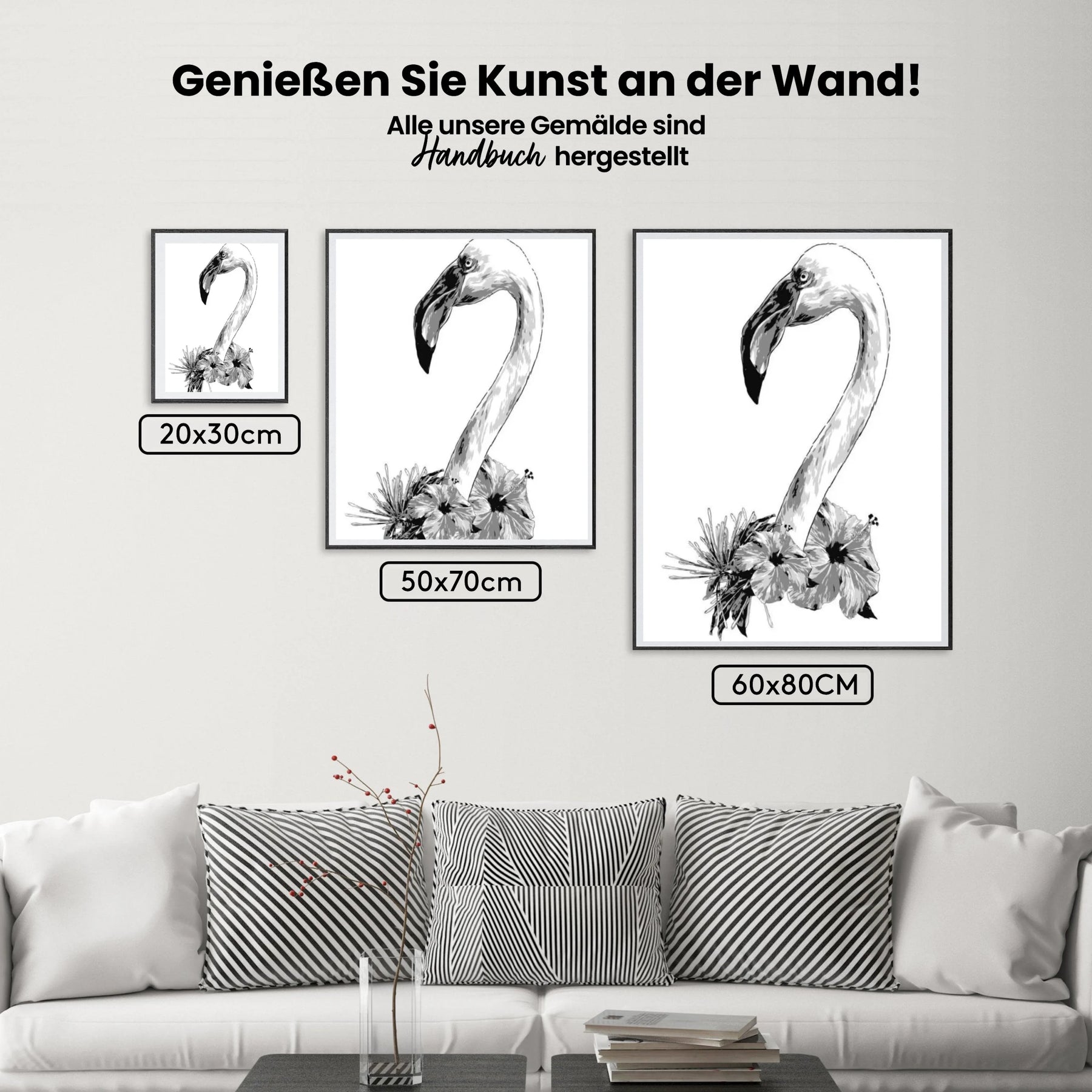Malen nach Zahlen – Flamingo-Kopf