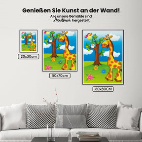 Malen nach Zahlen – Fröhliche Giraffe