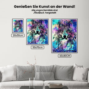 Malen nach Zahlen – Galaxie Wolf