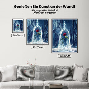 Malen nach Zahlen – Gefrorene Rose