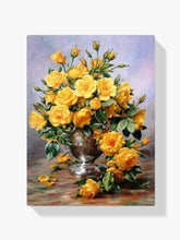 

dipingere con i numeri - fiori gialli in vaso