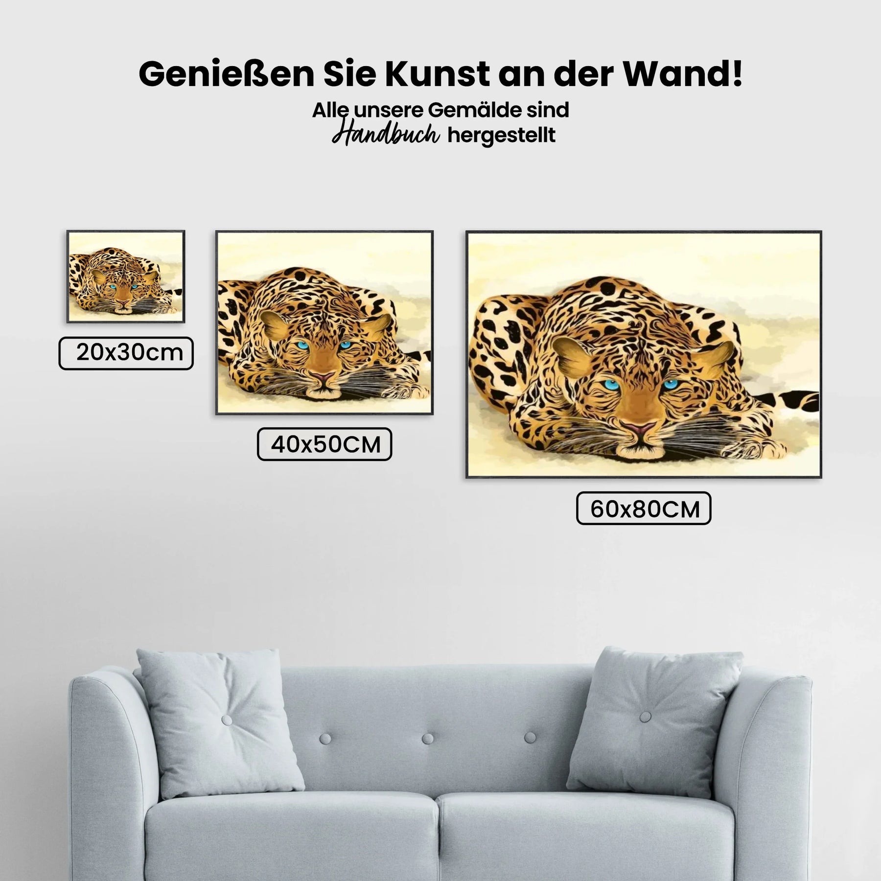 

dipingere con i numeri - leopardo con occhi blu