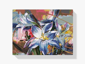 Malen nach Zahlen – Helle Lilien