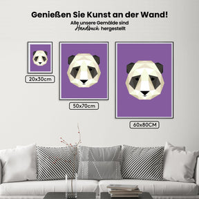 Malen nach Zahlen – Polygon Pandakopf
